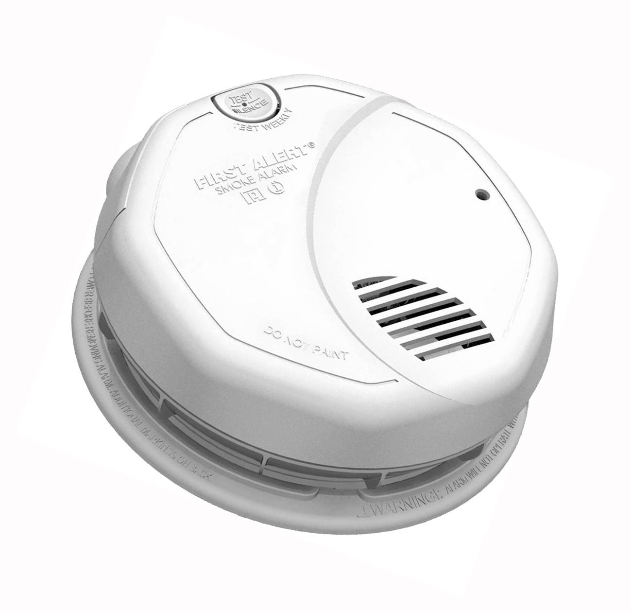 BRK® 3120B Wire-In Smoke Alarm, Ionization/Photoelectric Sensor, 120 VAC 60 Hz with (2) 1.5 VDC AA Batteries, LED Display, 85 dB