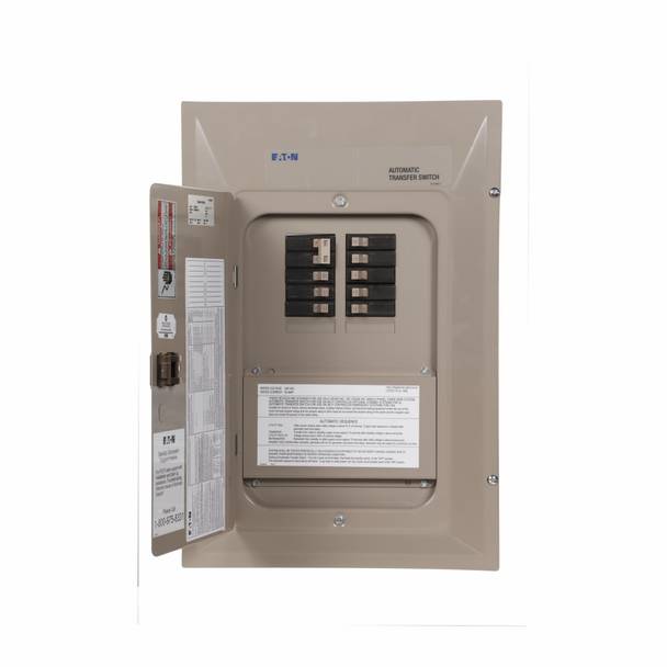 EATON EGSX50L12 Standard Automatic Transfer Switch, 120/240 VAC, 50 A, 9/11 kW Power Rating, 1 Phases, NEMA 1 Enclosure