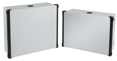 nVent HOFFMAN CONCEPT™ CP253512B C2 Series HMI Enclosure With Blue Extrusion, 250 mm L x 350 mm W x 120 mm D, NEMA 4/12/IP66 NEMA Rating, Steel