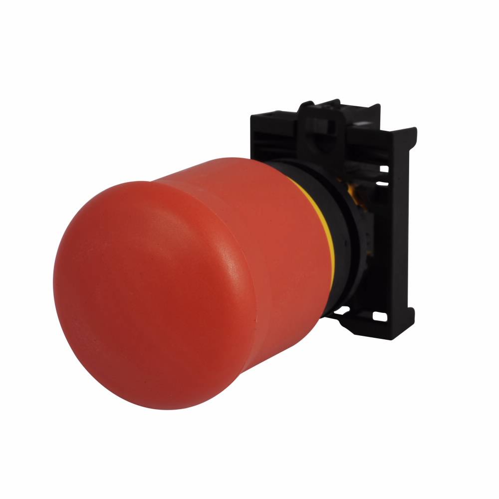 EATON RMQ-Titan® M22-PV-K02 Modular Non-Illuminated Emergency Stop, 22.5 mm, 2NC Contact, Push-Pull Operator, Red