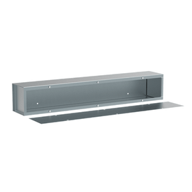 Hoffman A6612T1T F40T1 Long Wiring Trough, 12 in L x 6 in W x 6 in H, Flat Cover, Steel
