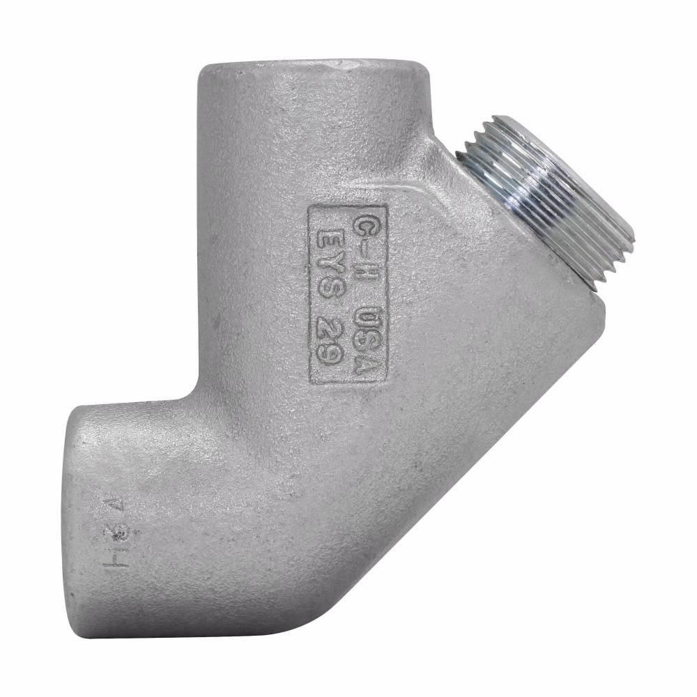 Crouse-Hinds EYS29 Vertical Conduit Sealing Fitting, 3/4 in FNPT, For Use With Conduit System, Ductile Iron/Feraloy® Iron Alloy, Aluminum Acrylic Painted/Electro-Galvanized
