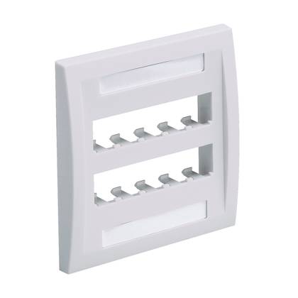 Panduit® Mini-Com® PanNet® CFPE10IG-2GY Executive Series Flat Vertical Faceplate, 2 Gangs, 10 Ports, Mini-Com® Module, Surface Mount, ABS