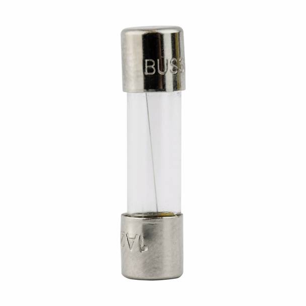 Bussmann AGX-1 Small Dimension Fast Acting Fuse With Nickel Plated Brass End Caps, 1 A, 250 VAC, 35 A, 10 kA Interrupt, Cylindrical Body