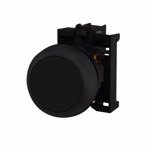 EATON RMQ-Titan® M22S-D-S-K11 Modular Non-Illuminated Pushbutton, 22.5 mm, 1NO-1NC Contact, Black