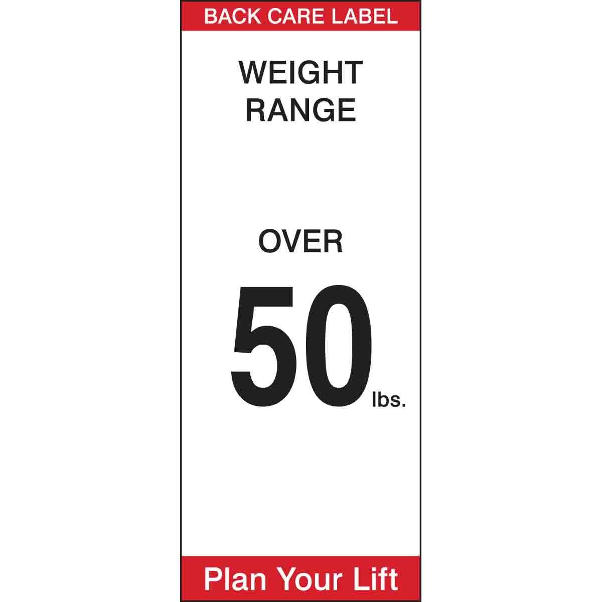 Brady® 92304 Economical Non-Reflective Rectangular Self-Adhesive Weight ...