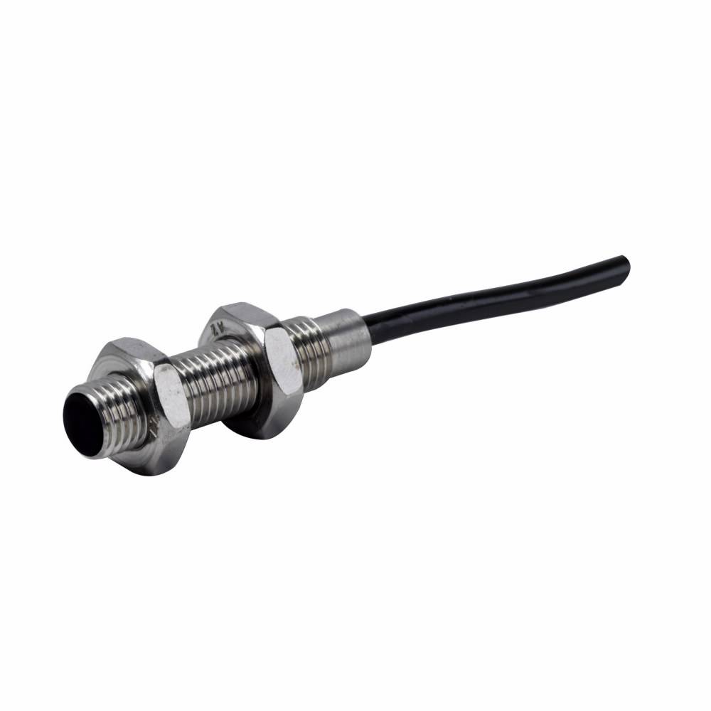 EATON E57EAL8T111SP E57 Small Diameter Short Body Straight Shielded Proximity Sensor, Inductive, PNP Open Collector Output, NO Contact, 10 to 30 VDC, 2 kHz Switching Speed