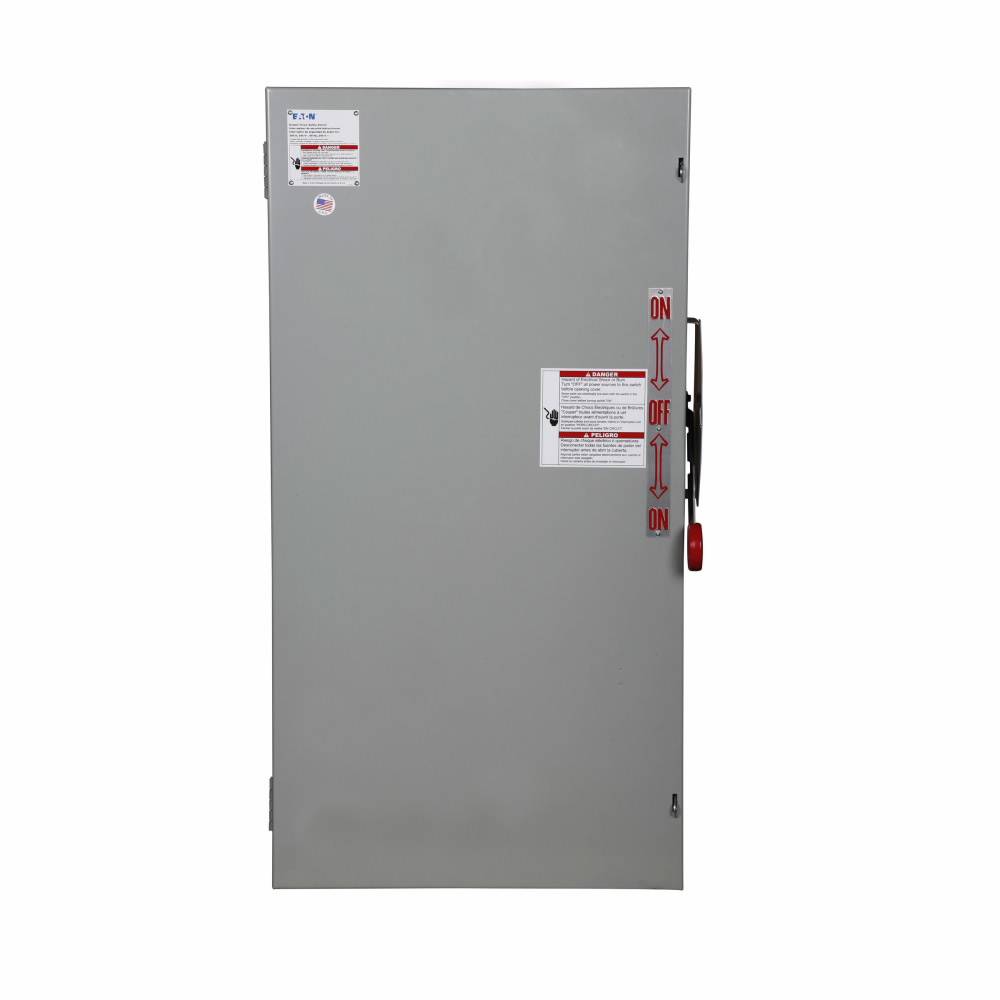 EATON DT224UGK K Series Heavy Duty Non-Fusible Safety Switch, 240 VAC, 250 VDC, 200 A, 15 hp, DPDT Contact, 2 Poles