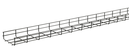 Hoffman QUICK TRAY PRO™ QTP4X12 DQT Straight Section Wire Mesh Cable Tray System, 78 ft-lb Capacity, 120 in L x 12 in W, Steel