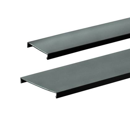 Panduit® C.75BL6 Type-C Flush Cover, 6 ft L x 0.94 in W x 0.24 in H, PVC, Black