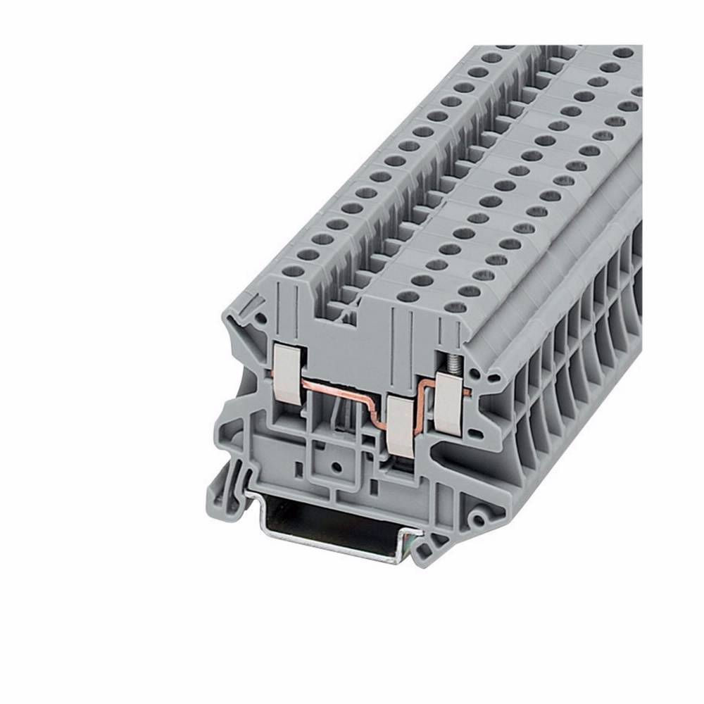 EATON XBUT25D12 IEC-XB 3-Wire Multi-Conductor Terminal Block, 500 VAC, 28 A, 26 to 12 AWG Wire, DIN Rail Mount