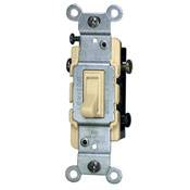 Leviton® 1453-2I 3-Way Grounding AC Quiet Toggle Switch, 120 VAC, 15 A, 1/2, 2 hp Power Rating
