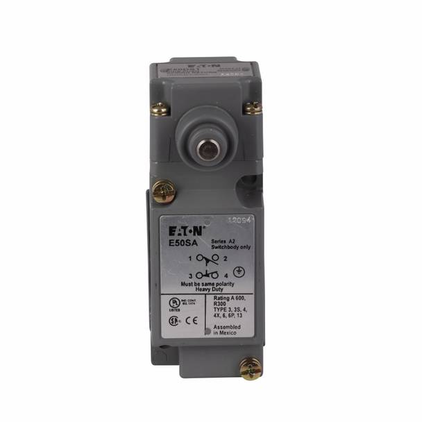 EATON E50AS1 Assembled Heavy Duty Plug-In Standard Limit Switch, Side Pushbutton Actuator, 1NO-1NC Contact, 1 Pole