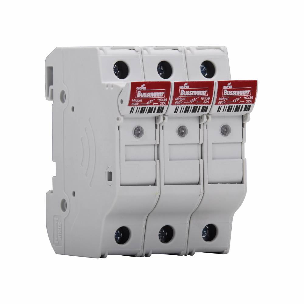 Porte-fusible 3 Pôles Avec Indicateur 32A 600V - Compatible Eaton/Bussmann CHM3DIU