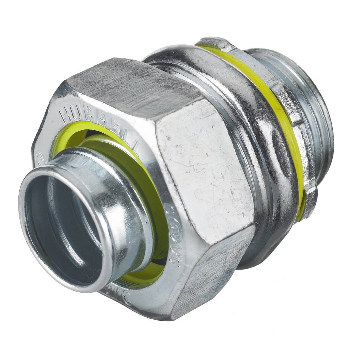 Wiring Device-Kellems H250 Non-Insulated Straight Male Metallic Liquidtight Connector, 2-1/2 in Trade, Iron/Steel, Zinc Plated