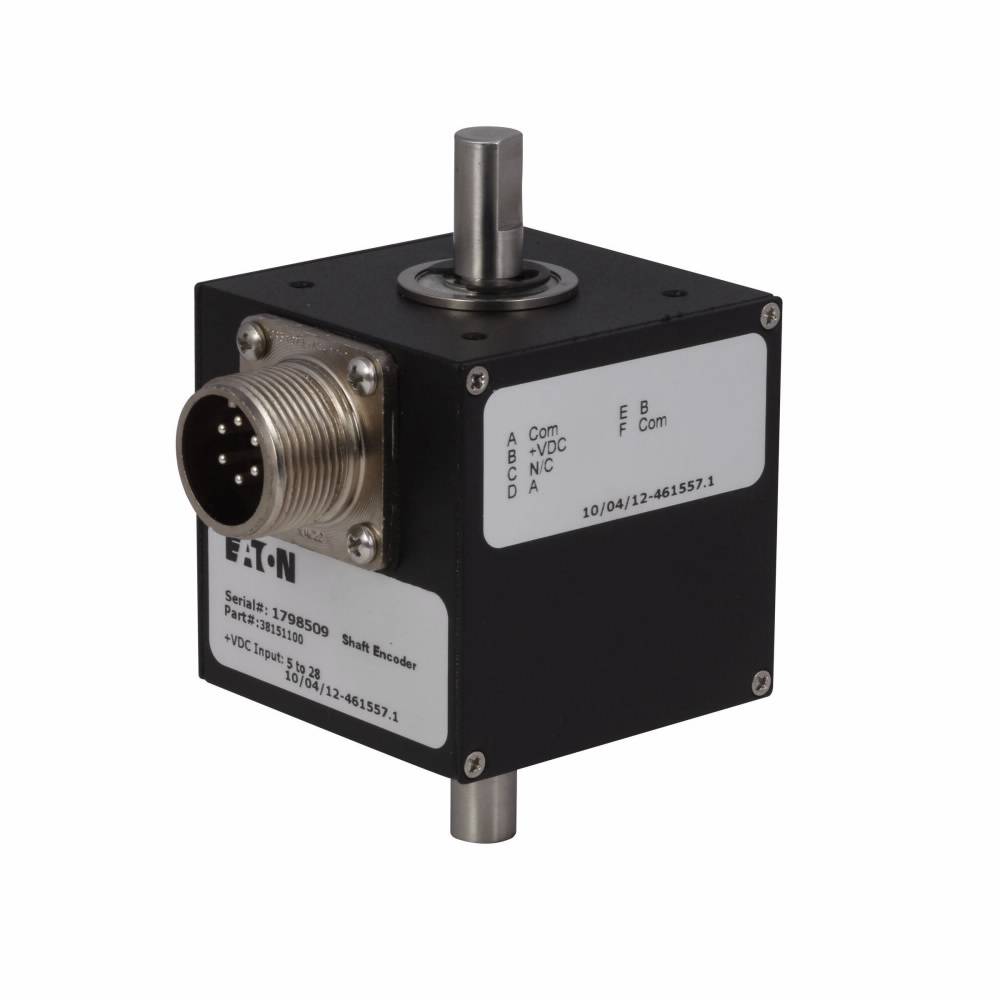 EATON 38151060 Cube Quadrature Shaft Encoder, For Use With PLCs and Counter, 5 to 28 VDC, 80 mA, 60 Pulses/Revolution
