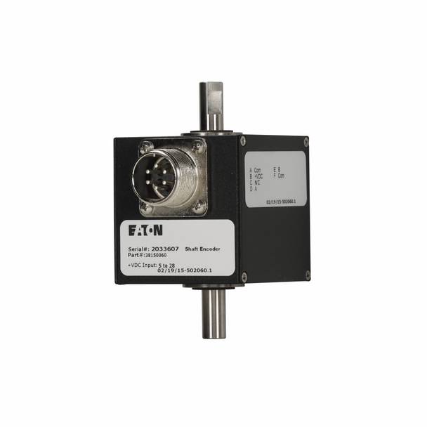 EATON 38150600 1-Channel Cube Shaft Encoder, For Use With PLC and Counter, 600 Pulse per Revolution, Aluminum, Black Oxide