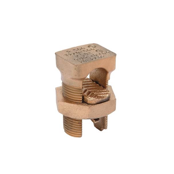 BURNDY® SERVIT® KS34 KS Series Compact Split Bolt Connector, (1) 6 AWG to 500 kcmil, 12 AWG to 500 kcmil Conductor, 2.79 in L, Copper Alloy