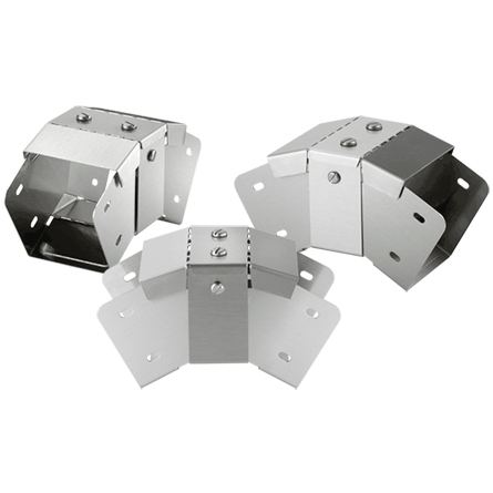 Hoffman Clean Tray® CT22VSS F23 Variable Angle Elbow With Front Cover, 2 in W Tray, 0 to 90 deg, 304 Stainless Steel