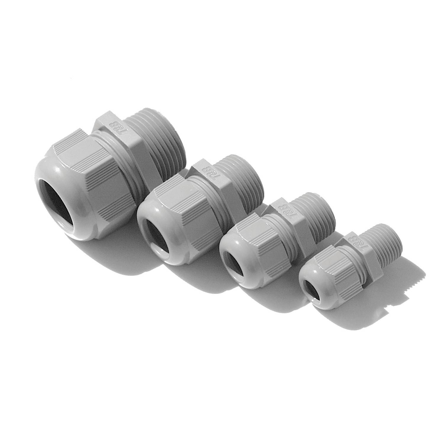 T&B® CC-PG7-G Non-Metallic Cable Gland, PG07 Thread, 0.118 to 0.256 in ...