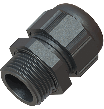 Hoffman Hazloc HIBMX1CWCL HLY Type HIB Cable Gland, M16x1.5 Thread, 0.24 to 0.39 in Cable, 0.39 in L Thread, Polyamide 6
