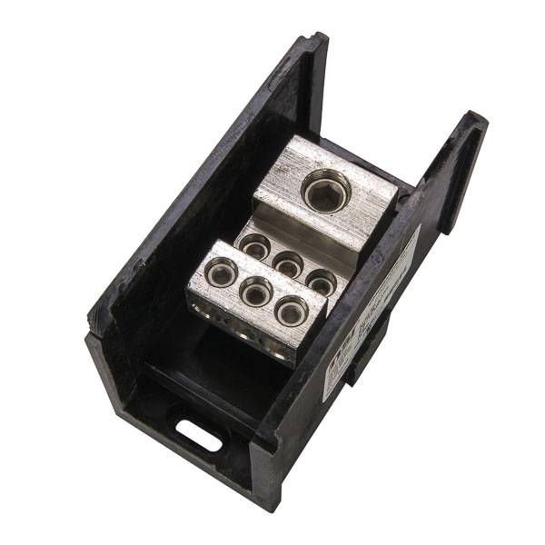 NSI Connector Bloks™ AL-P1-K6 Single Primary Power Distribution Block, 600 VAC, 310 A, 1 Poles, 6 AWG to 350 kcmil Wire, Aluminum