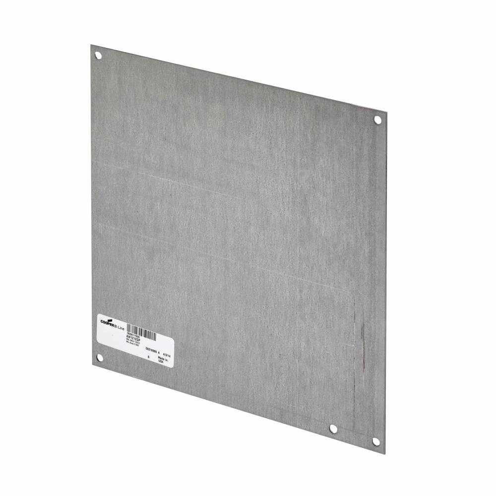 B-Line AW1212P Flat Solid Enclosure Panel, 10.87 in W x 10.87 in H, Steel, White