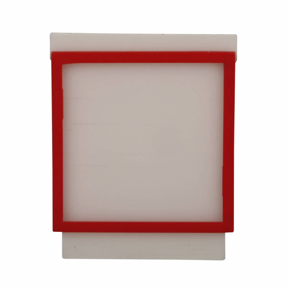 EATON E30KR32 Heavy Duty Metallic Square Guard With Thread Impression, For Use With Pushbutton Operator, 30.5 mm, Clear/Red