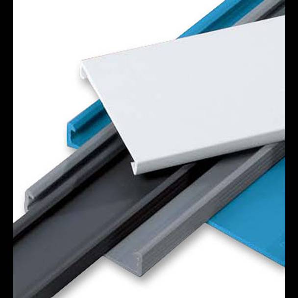 Ty-Duct® TYD3CPI6 Duct Cover, 6 ft L x 3 in W x 0.465 in H, PVC, Intrinsic Blue