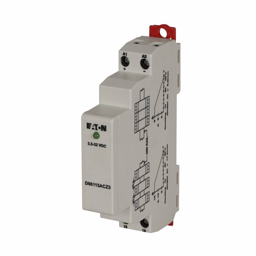 EATON D96115ACZ3 Compact DC Switch Solid State Relay, 15 A, 1NO/SPST ...