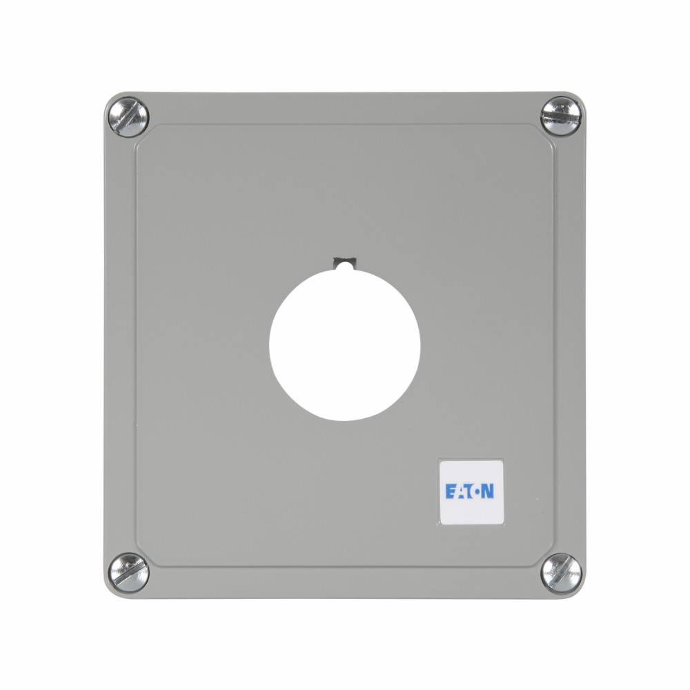 EATON 10250TF1 1-Element Heavy Duty Oiltight/Watertight In-Line Flat Cover, 5.8 in L x 4.1 in W x 3.8 in D, For Use With 30.5 mm Pushbutton and Indicating Light, Die Cast Zinc