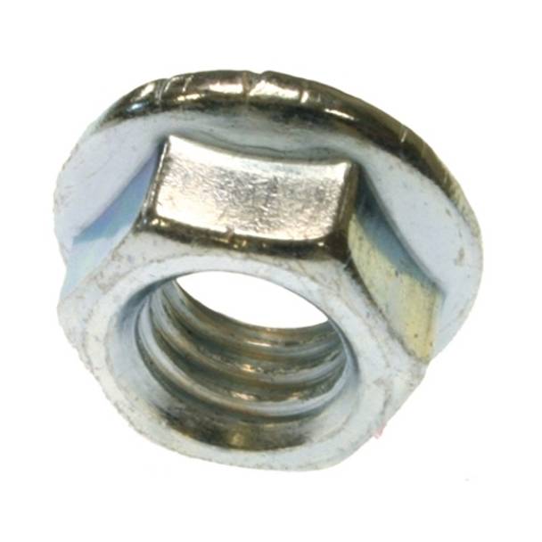 Metallics JSFN1420 Serrated Flange Hex Locknut, 1/4-20, Steel, Zinc Chromate, 18-8 Material Grade