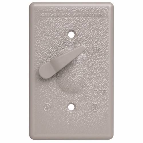 Pass & Seymour® CA1-GL Heavy Duty Weatherproof Cover With Actuating Lever, 2.8 in L x 2.8 in W, Die Cast Zinc