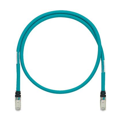 Panduit® IndustrialNet™ ISTPH6X0.6MTL Flame-Retardant Patch Cord With 7.4 mm Cable Jacket, Cat 6A, 26 AWG Shielded Twisted 4-Pair SF/UTP Stranded Copper Conductor, 4-Pair RJ45 T568B 8-Position Modular Plug Connector, 0.6 m L Cord