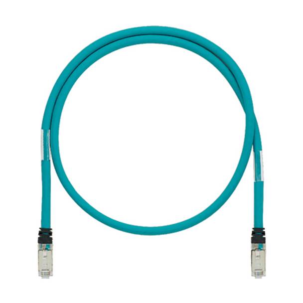 Panduit® IndustrialNet™ ISTPH6X0.6MTL Flame-Retardant Patch Cord With 7.4 mm Cable Jacket, Cat 6A, 26 AWG Shielded Twisted 4-Pair SF/UTP Stranded Copper Conductor, 4-Pair RJ45 T568B 8-Position Modular Plug Connector, 0.6 m L Cord