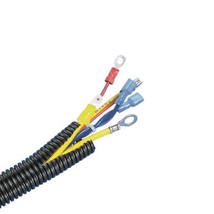 Panduit® CLT100F-125M20 Slit Wall Corrugated Loom Tubing, 0.92 in ID x 1250 ft L x 0.008 to 0.03 in THK, Polyethylene, Black