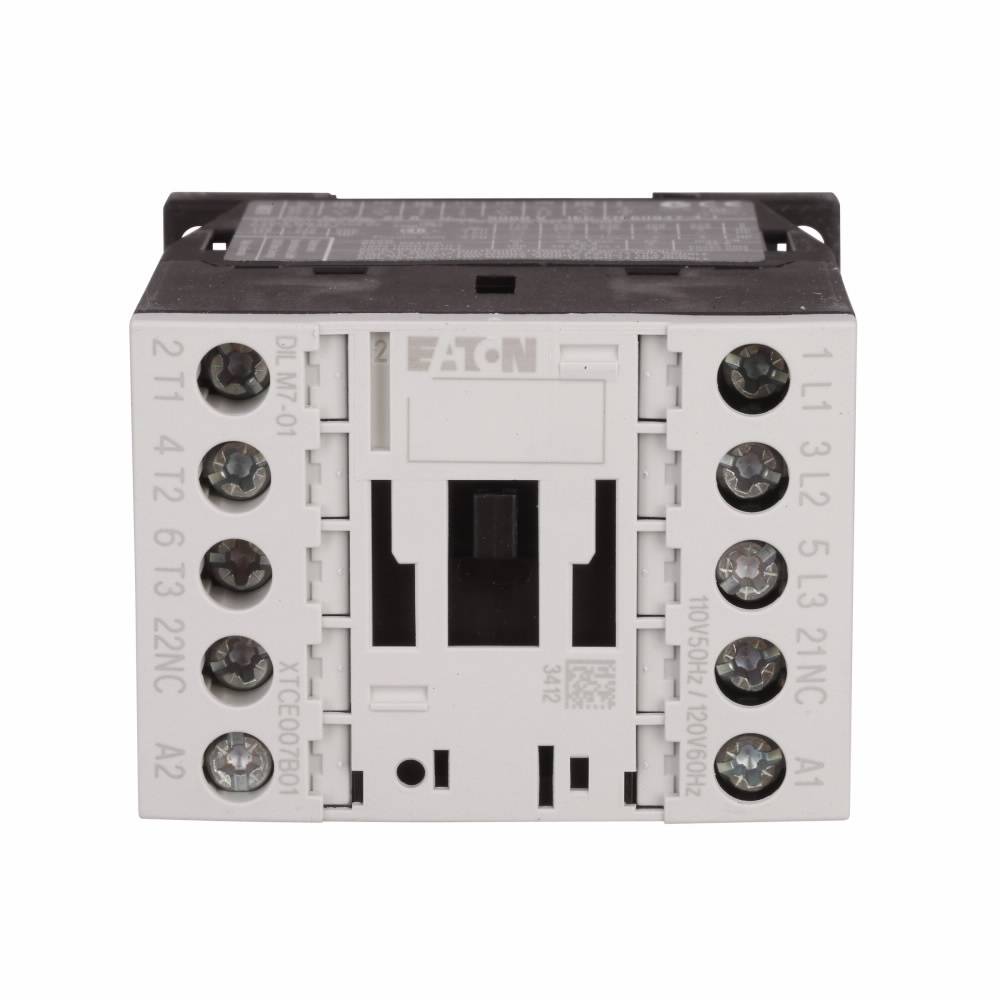 EATON XTCE032C01A XTCE Full Voltage Non-Reversing IEC Contactor, 110 VAC at 50 Hz, 120 VAC at 60 Hz V Coil, 32 A, 1NC Contact, 3 Poles
