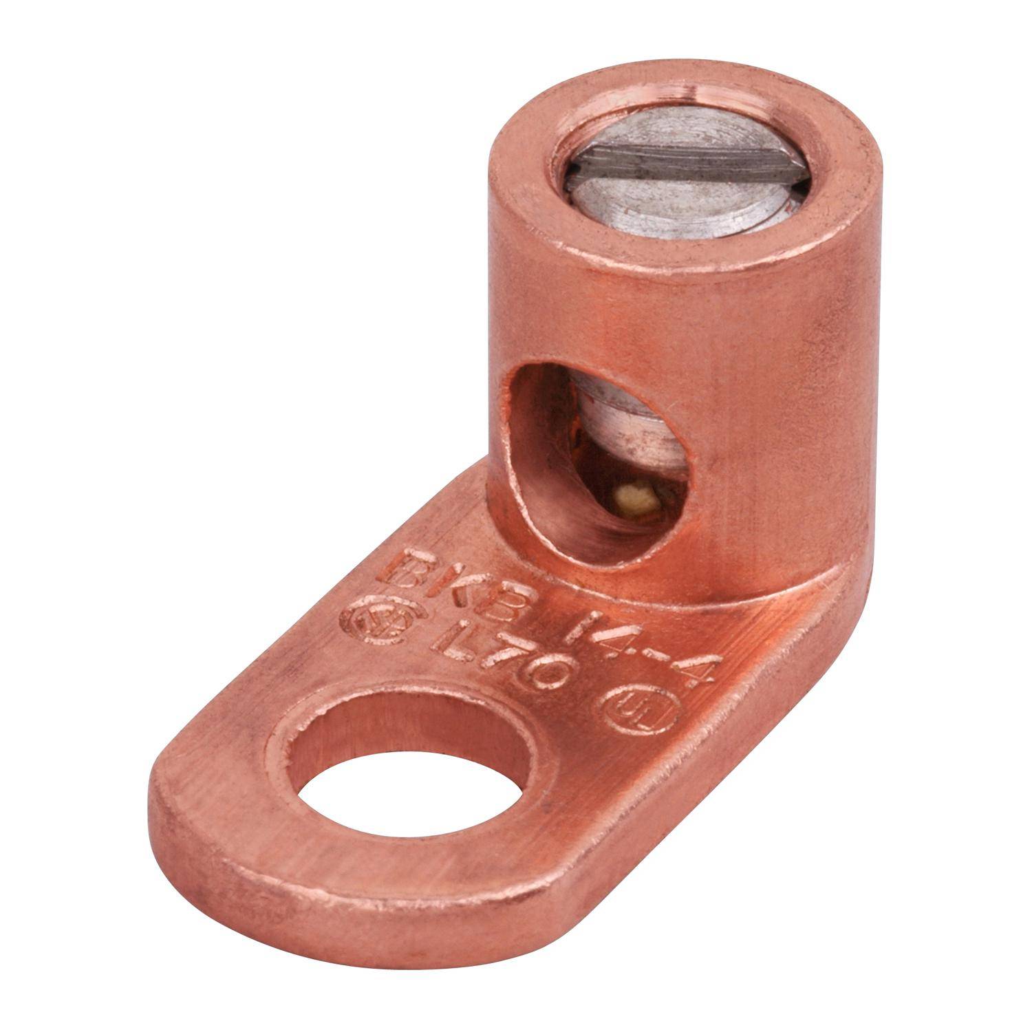 Blackburn® L70 Type L Compact Mechanical Connector, 14 to 4 AWG Stranded Solid Copper Conductor, 9/32 in Stud, 1 Bolt Holes, Copper