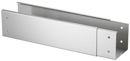 Hoffman Clean Tray® CT33TSS F23 Telescopic Straight Section, 18.74 to 30.61 in L x 3 in W, 304 Stainless Steel