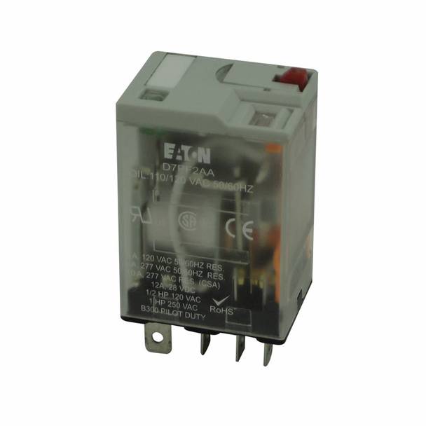 EATON D7PF2AT1 Full Featured General Purpose Relay, 15 A, DPDT Contact, 24 VDC V Coil