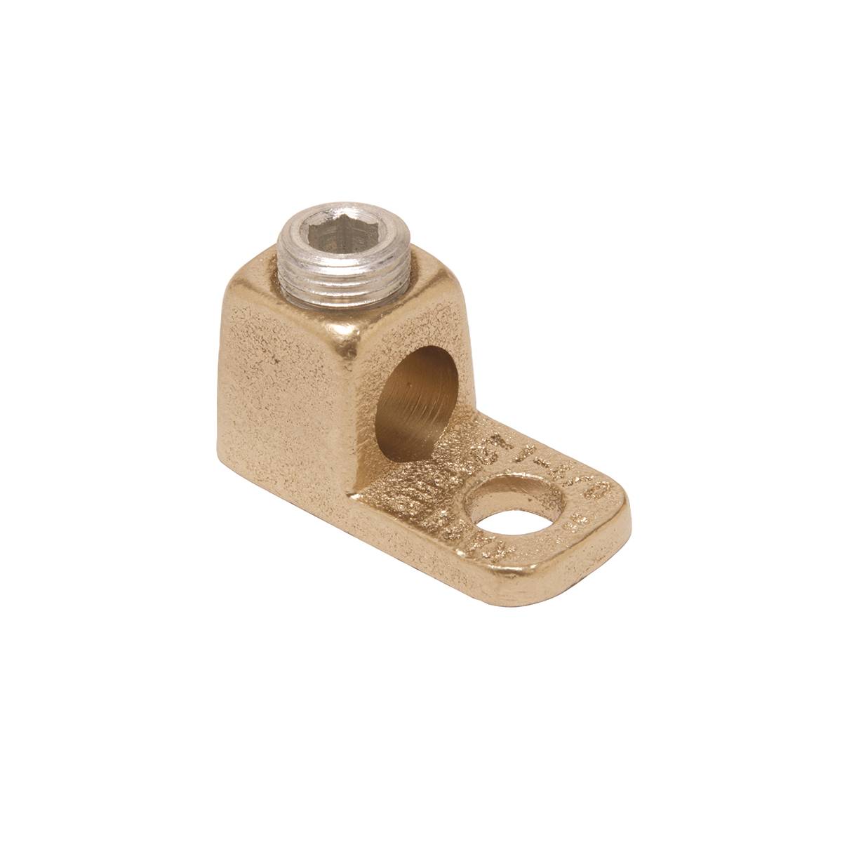 BURNDY® Ka-Lug™ KA25 Mechanical Bolted Lug and Terminal, 4 to 1/0 AWG Stranded Copper Conductor, 3/8 in Stud, 1 Bolt Holes, Copper