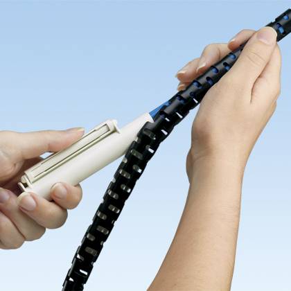 Panduit® Pan-Wrap™ PW150FR-LY Flame-Retardant Split Harness Wrap, 1-1/2 in OD Dia x 50 ft L, Polyethylene, Natural