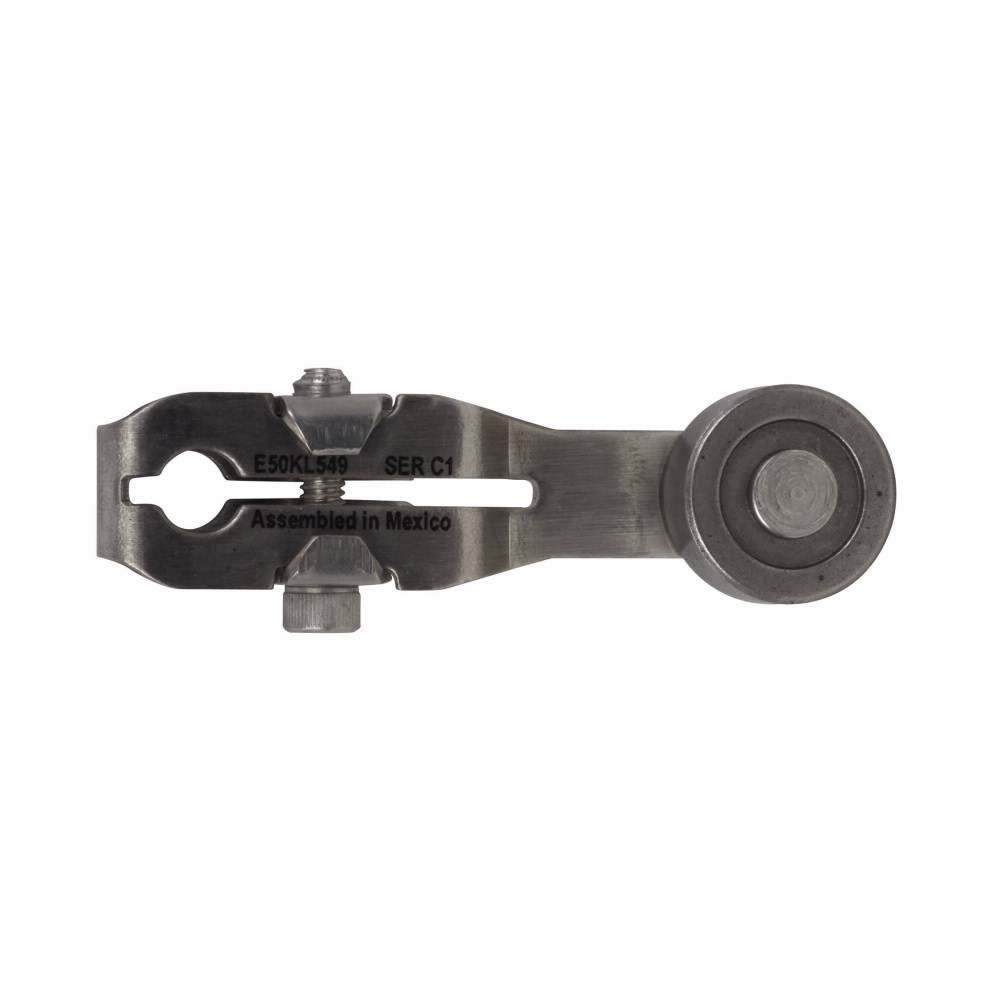 EATON E50KL549 Standard Roller Heavy Duty Plug-In Limit Switch Operator, 2 in L, Metal Roller, Stainless Steel Arm