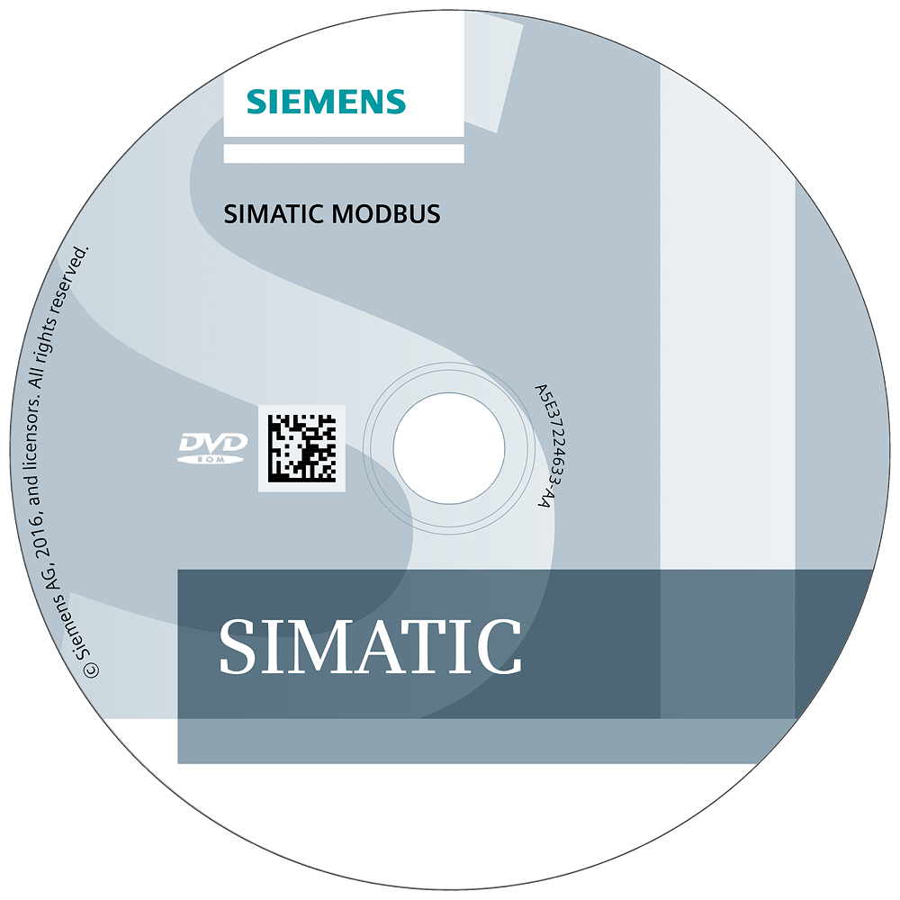 Siemens 2XV94501MB02 PLC Software, Title: SIMATIC MODBUS/TCP PN-CPU, CD Disc