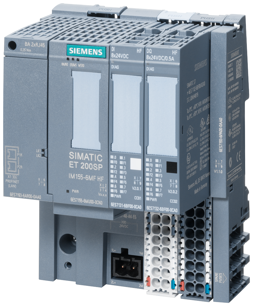 Siemens 6ES71556MU000CN0 PLC Communication Module w/ Server Module, 24 VDC, 700 mA, 288 B Input/Output