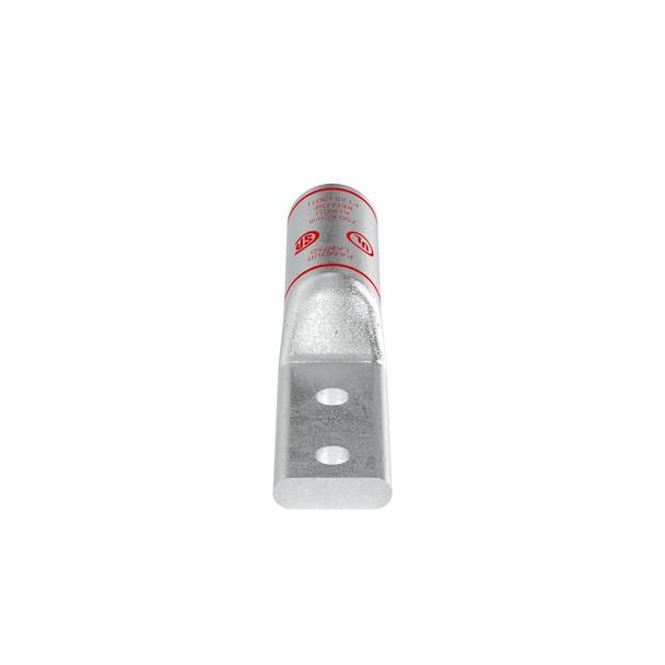 Panduit® Pan-Lug™ LAB750-12-1R 2-Hole Compression Connector Lug, 700 kcmil Aluminum/Copper Conductor, Die Code: P125, 1/2 in Stud, Tin Plated Aluminum
