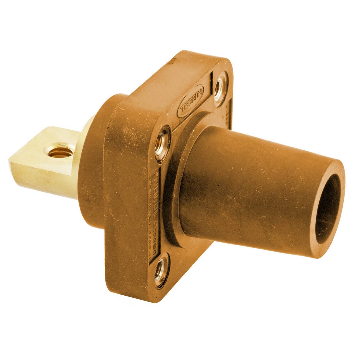 Wiring Device-Kellems HBLFRBO 16 Series 1-Pole Female Heavy Duty Industrial Grade Standard Straight Single Pole Receptacle With 300/400 A Plug, 600 VAC/250 VDC, 400 A, 4 to 4/0 AWG Wire, Screw Terminal Connection