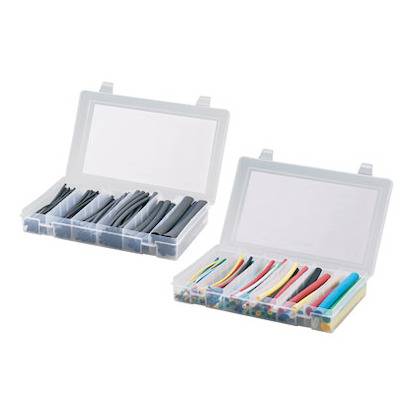 Panduit® KP-HSTT1 Cross Linked Heat Shrink Tubing Kit Box, Polyolefin, Black