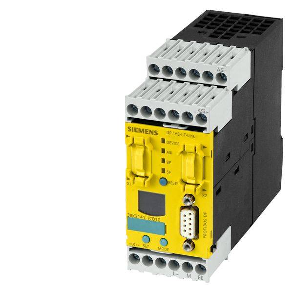 Siemens 3RK1105-1BE04-4CA0 Type 6 Extended Safety Monitor w/ Integrated Safety Slave, Screw Terminal, 40 ms Response
