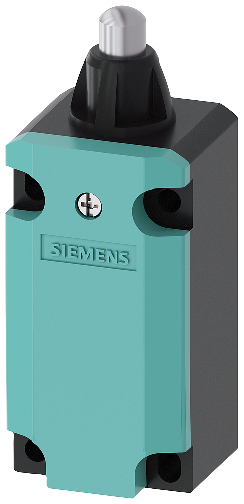 Siemens 3SE51120LC02 Mechanical Position Limit Switch With 3 mm Over Travel, 400 VAC, 6 A, Round Plunger Actuator, 1NO-2NC Contact